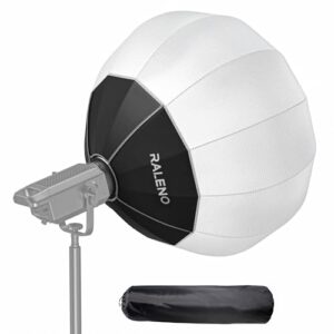 RALENO 26″/65CM Lantern Softbox, Quick Release Soft Light Diffuser with 360° Light Effect, Bowens Mount Softbox for RALENO PLV-C80 Continuous LED Video Lights for Aputure for Neewer for SMALLRIG
