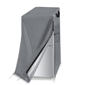 Refrigerator Cover, Waterproof & Dustproof Cover for Protecting Upright Freezers – Suitable for Cold Rooms Grey 23″W x 23″D x 56″H