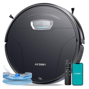Robot Vacuum Cleaner with 4500Pa Strong Suction, 3 in 1 Robot Vacuum and Mop, Carpet Auto-Boost, Self-Charging, 2.9”Slim Design, Remote/App/Alexa Control, Ideal for Pet Hair/Carpet/Hard Floor