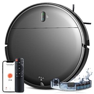 Robot Vacuum and Mop, 2 in 1 Robotic Vacuum Cleaner with Schedule, App/Voice, Slim Mopping Vacuum Robot with Watertank and Dustbin, Self-Charging, Easy of Use, Ideal for Hard Floor, Pet Hair, Carpet