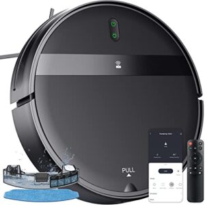 Robot Vacuum and Mop Combo 2300Pa for Pet Hair | Robotic Vacuum Cleaner with WiFi/Alexa/App | Auto Recharge & Tangle-Free | Ultra-Slim Quiet 2.8″ for Hard Floors, Low-Pile Rugs