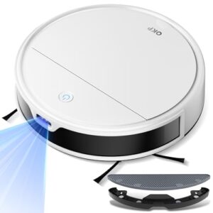 Robot Vacuum and Mop Combo K5 Ultra Small Robotic Cleaner with ToF LiDAR Navigation, Stronger Suction, WiFi/App/Alexa Control, 170min Runtime, 500ML Dust Box, Ideal for Pet Hair and Home