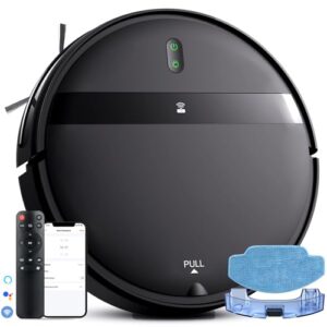 Robot Vacuum and Mop Combo, WiFi/Alexa/App, Smart Robotic Vacuum Cleaner, Ultra-Slim & Quiet, Tangle-Free, Auto Recharge, Robot Vacuum Cleaner for Pet Hair/Carpet/Hard Floor
