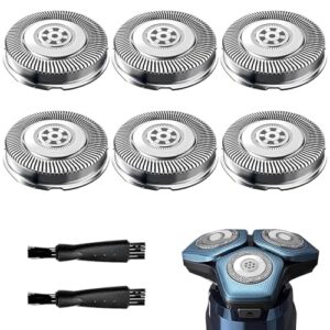 SH71/52 Replacement Head Shaver Compatible with Phillips Norelco Series 7000 and angular-shaped 5000 (S5xxx), SH71/52 Blades for Philips 7000 Replacement Heads for 7500 7530 S7370 S7371, 6-Pack