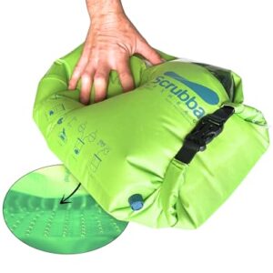 Scrubba Wash Bag Portable Washing Machine – Lightweight Manual Washing Machine for Travel, Camping, Laundry, Baby Clothes – Travel Essentials, Gift – use with Laundry Detergent/Sheets – 5.3 oz.