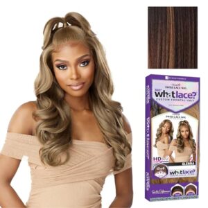 Sensationnel What Lace 13X6 Wigs – Glenna Lacefrontal Hand Tied Glueless Synthetic With Natural Density Preplucked Hairline (BALAYAGECHOCOLATE)