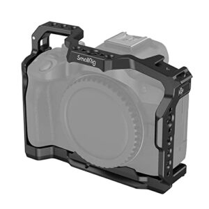 SmallRig R50 Cage for Canon R50 Camera, Aluminum Alloy with Quick Release Plate for Arca Stand, Cold Shoe, NATO Rail and Threaded Holes – 4214