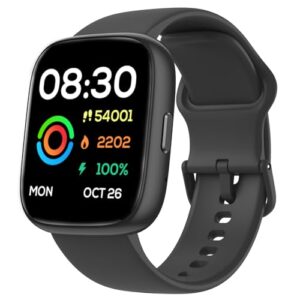 Smart Watch for Men Women Alexa Built-in 1.83″ Fitness Tracker Smart Watch for iPhone Android Compatible, IP68 Waterproof Smartwatch 100+ Sport Modes, Pedometer, Heart Rate/SpO2/Stress/Sleep Monitor