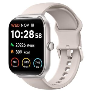 Smart Watch for Men Women Alexa Built-in, 1.95″ Fitness Tracker with Answer/Make Calls, IP68 Waterproof/Sleep Tracker/Heart Rate/100 Sports, Fitness Watch Compatible iOS Android