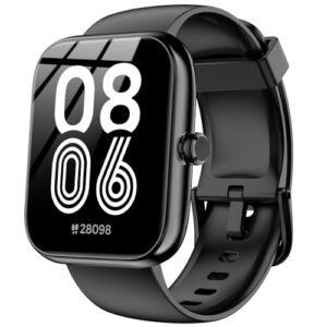 Smart Watch with Alexa Built-in, 1.83″ HD Touchscreen, Digital Bluetooth Calling, IP68 Waterproof Fitness Tracker, 120+ Sports Modes, 24/7 Heart Rate/Sleep Monitor for iPhone Android (Black)