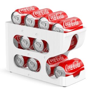 Soda Can Organizer for Pantry/Fridge, Automatic Rolling Pop Can Dispenser/Storage/Holder/Container for Refrigerator, Saving Space Drink Organizer for Fridge, 1 Pack Holds 12 Standard Cans