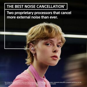 Sony WF-1000XM5 The Best Truly Wireless Noise Cancelling Earbuds Headphones, Bluetooth WF XM5 Earbuds with Alexa Built-in, Smoky Pink