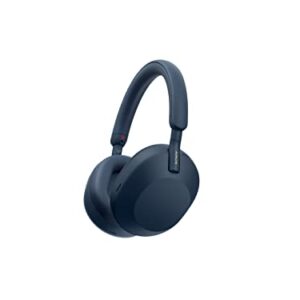 Sony WH-1000XM5 Noise Canceling Wireless Headphones – 30hr Battery Life – Over-Ear Style – Optimized for Alexa and Google Assistant – Built-in mic for Calls (Blue) – International Version No Warranty