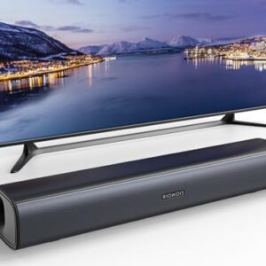 Sound Bar for Smart TV, Soundbar TV Speakers with Customized Bass Reflector, Compact Design and Easy Set up, Home Audio Surround Sound System for TV PC Projector, Wall Mountable