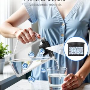 Stokk T1 Lite UV Reverse Osmosis Water Filter Countertop, Reverse Osmosis System with Carafe Alkaline Boost, 6-Stage RO Water Filtration System, NSF/ANSI 58&372, Reduce TDS PFAS Water Purifier (White)