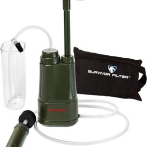 Survivor Filter PRO – Hand Pump Camping Water Filtration System Survival – Water Purifier Survival