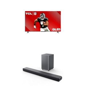 TCL 55-Inch Class Q65 QLED 4K Smart TV with Fire TV (55Q651F, 2024 Model) S55H S Class 2.1 Channel Sound Bar with Dolby Atmos
