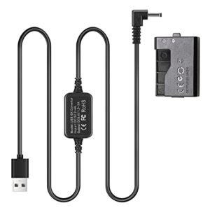 TKDY ACK-E10 USB Cord Continuous Power Supply LP-E10 Dummy Battery DR-E10 DC Coupler Kit for Canon EOS T7 T6 T5 T3, Kiss X50 X70 X80 X90, EOS 1100D 1200D 1300D 1500D 2000D Digital Camera.