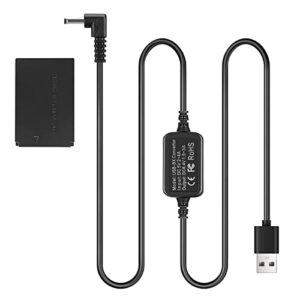 TKDY ACK-E12 USB Cord Cameras Power Supply M50 Dummy Battery LP-E12 DR-E12 DC Coupler Kit, fit for Canon EOS M50 Mark II, EOS M50 M100 M200 M M2 M10, Kiss M, Kiss M2 Digital Camera.