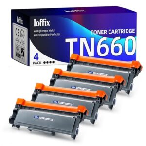 TN-660 Toner Cartridges Black Compatible for Brother TN660 TN-660 TN630 Toner Use with Brother HL-L2380DW HL-L2320D HL-L2340DW DCP-L2540DW MFC-L2700DW MFC-L2720DW Printer (Black, 4 Pack)
