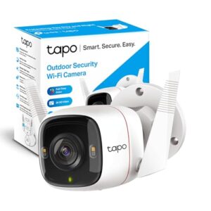 Tapo TP-Link 2K QHD Security Camera Outdoor Wired, Starlight Sensor for Color Night Vision, Free AI Detection, Built-in Siren, Cloud/SD Card Storage, Works with Alexa & Google Home C320WS