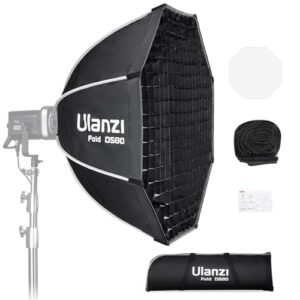 ULANZI 31.5″/80cm Parabolic Softbox Quick Release Bowens Mount, DS80 Fast-Setup Photography Camera Studio Flash Lighting Umbrella Softbox for Bowens Mount Lights