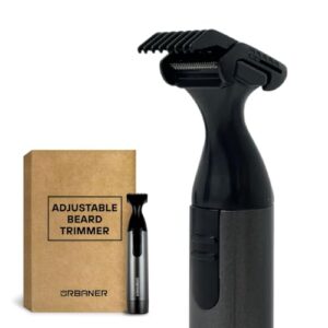 URBANER Adjustable Beard Trimmer for Men, Mustache Edger, Battery Operated, Waterproof Beard Trimmer Cordless, Portable Clipper for Travel Grooming, Gift for Men, Gifts MB-042