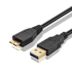 USB 3.0 Interface Cable, USB 3.0 A to Micro B Compatible w/Canon EOS-1D X Mark II, 7D Mark II, 5DS, 5DS R, EOS 5D Mark IV DSLR Nikon D5 D850 D810A D810 D500 FujiFilm GFX 50S, X-T2 Camera (6-Feet)