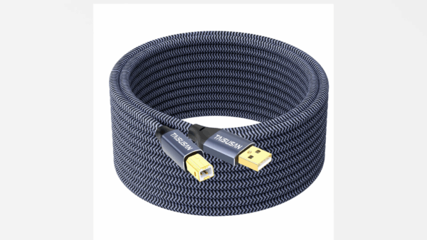USB Printer Cable 30ft, Type A to B, High Speed Cord Compatible for Keyboard, MacBook, Printers and Scanners - Gray - Image 8