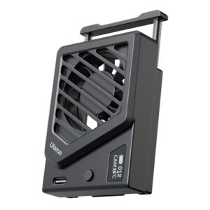 UURig Upgrade Camera Cooling Fan for Sony/Canon/FUJIFILM/Nikon DSLR Cameras Video Shooting Accessories Flexible Adjustment Spring Mount Design Camera Cooling Black