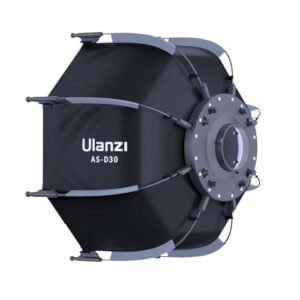 Ulanzi AS-D30 30cm Mini Bowens Mount Octagon Softbox Octagonal Speedlite, Studio Flash, Speedlight Umbrella Softbox with Carrying Bag, Lightweight Compatible with Ulanzi 40W/40W Pro/60W Video Light.
