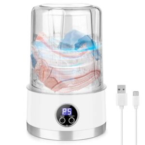 Underwear Washing Machine | Rechargeable Mini Portable Washing Machine with 3000mah | Compact Deep Cleans Underwear, Baby Clothes | Lightweight for Apartment, Dorm, Hotel, RV, Travel & Camping