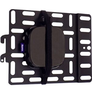 Universal Streaming Device Mount Holds Media Devices Up to 3lbs Securely Behind Flat Screen TVs – Compatible with Apple TV, Roku, Amazon Fire TV, TiVo Mini, and More – Echo-SDMU