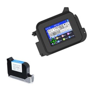 Upgraded Mini Inkjet Printer for All Materials, Fast-Drying SolventInk Cartridge & 28 Languages, Inkjet Coding Machine for Code Date Label Industry Design House Usage
