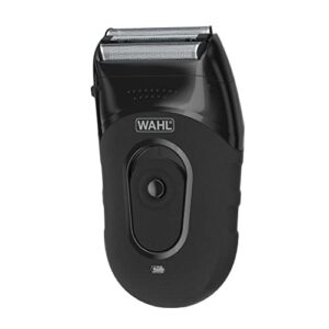 Wahl Compact Rechargeable Lithium Ion Shaver Kit with Hygienic Rinseable Foils & Cutter Bar with Dual Flexible Foils That Move with The Contours of Your Face – 7065