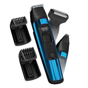 Wahl Manscaper® Total Body Grooming and Your Hair Down There Rechargeable Deluxe Hair Trimmer and Shaver with Safe-Touch Detachable Stainless Steel Precision Blades – Model 5708