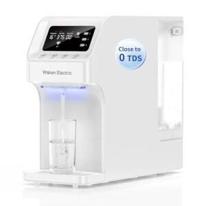 Waken Electric C11S Reverse Osmosis Water Filtration System Countertop 200oz Water Tank 4:1 Pure to Drain 8 Stage RO Filter No Installation for Home Apartment Condo RV