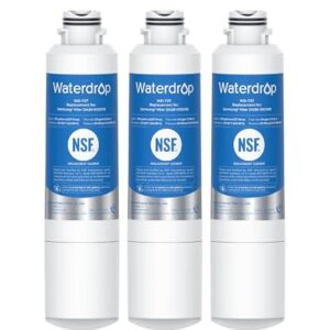 Waterdrop DA29-00020B Refrigerator Water Filter, Replacement for Samsung HAF-CIN/EXP, DA29-00020A/B, DA29-00020B-1, RF263BEAESR, RF28HMEDBSR, RF263TEAESG, RF4287HARS, 3 Filters (Package May Vary)