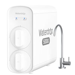 Waterdrop G5P500 Reverse Osmosis Water Filter, NSF/ANSI 372 Certified, 7 Stage Reverse Osmosis System, 500G RO Water Filtration System, 2:1 Pure to Drain, Reduces TDS PFAS, BPA Free
