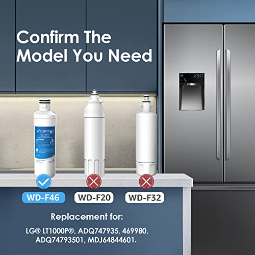 Waterdrop ADQ747935 LT1000PC Replacement for LG® LT1000P®/PC/PCS ThinQ® Refrigerator Water Filter, LFXS26973S, LMXS28626S, LMWS27626S, LFXS28596S, ADQ74793501 and LT120F®, 3 Combo - Image 4