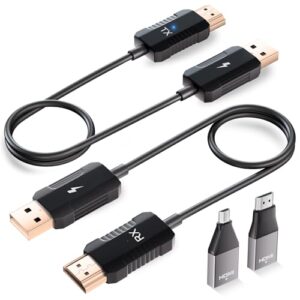 Wireless HDMI Transmitter and Receiver 4K Decode 1080P Output, HDMI Wireless Extender, Plug & Play, Support 2.4/5GHz for Streaming Video and Audio to Monitor from Laptop/Pc/Tv Box (Black)