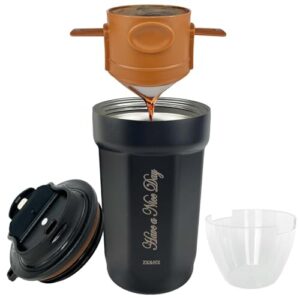 ZK&HX LIFE 13oz Camping Coffee Makers,Pour Over Coffee Dripper,Portable Pour over Coffee Maker forTravel,Camping,Offices,Backpacking,Portable Tea Infuser for Loose Leaf Tea,Coffee Cup Infuser