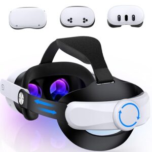 for Meta Quest 3S/Quest 3/Quest 2 Head Strap with Upgraded Soft Cushion Pad – Adjustable Comfortable Lightweight VR Headset Strap, VR Accessories Enhanced Support, Elite Strap Replacement