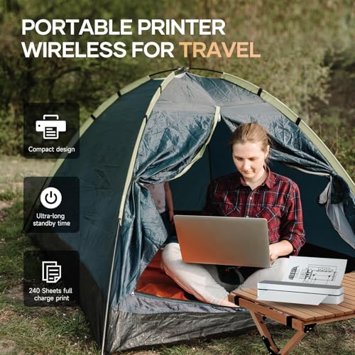 iDPRT Portable-Printer Wireless for Travel, 300DPI Inkless-Thermal-Printers for Home Use, Office, Supports 8.5" x 11"&A4&A5(Cannot Print Color Only Supports Thermal Paper) - Image 4