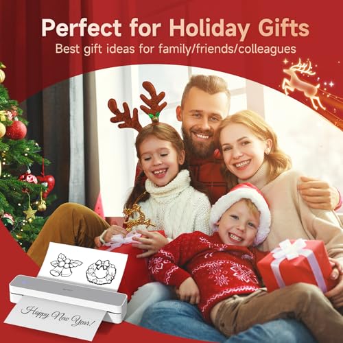 iDPRT Portable-Printer Wireless for Travel, 300DPI Inkless-Thermal-Printers for Home Use, Office, Supports 8.5" x 11"&A4&A5(Cannot Print Color Only Supports Thermal Paper) - Image 6