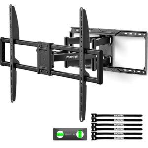 monTEK Heavy Duty TV Wall Mount for 50-100 Inch TVs up to 165 lbs, 4X Load Tested, Dual Arms Full Motion Bracket with Tool-Free Tilt, Swivel & Extend, Max VESA 900x600mm, Fits 12″/16″/18″/24″ Studs