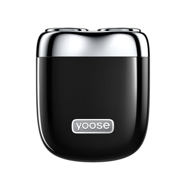 yoose Mini Electric Shaver, Alloy Portable Travel Shavers, Cordless Shaving, USB-C Rechargeable Electric Razor for Men, Dry Shave, IPX7 Waterproof, Detachable Head, Easy Cleaning, Black - Image 2