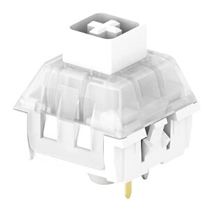 Kailh Box White Switch for Mechanical Gaming Keyboard – 3-Pin Plate Mounted/RGB/SMD Waterproof MX Lever Switch (72pcs)