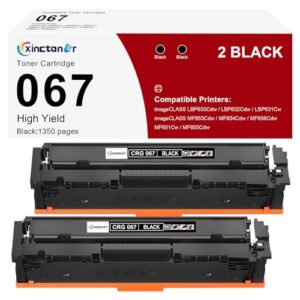 067 Black Toner Cartridge Replacement for Canon 067 Toner Work with Canon Color imageCLASS MF656Cdw MF654Cdw MF653Cdw LBP633Cdw LBP632Cdw Printers (2 Pack)