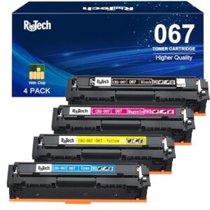 067 Toner Cartridge,for Canon 067 067H Black Cyan Yellow Magenta Replacement for imageCLASS MF654Cdw MF656Cdw MF653Cdw LBP633Cdw LBP632Cdw MF652Cw MF652Cdw Printer,4 Pack with Chip